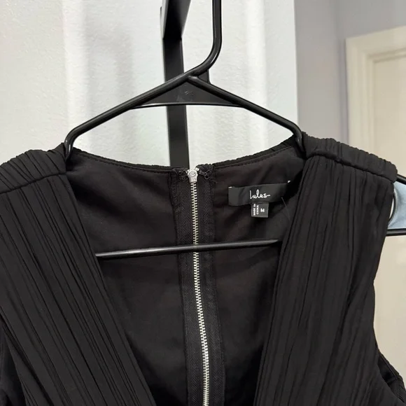 NWT Lulus Vivid Imagination Black Cutout Maxi Dress Formal Evening Textured - Picture 3 of 9